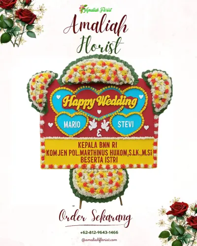 Karangan Papan Bunga Pernikahan di Jagabaya I